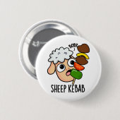 Schaap Kebab Grappige Shish Kebab Woordspeling Ronde Button 5,7 Cm (Voorkant /achterkant)