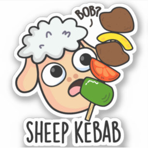 Schaap Kebab Grappige Shish Kebab Woordspeling Sticker