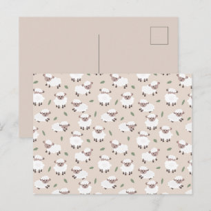 Schaap & Lam Cute Met De Hand Getekende Boerderijd Briefkaart