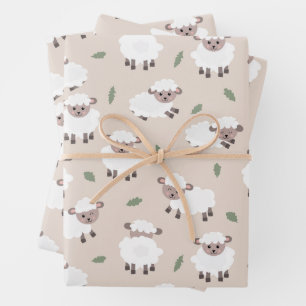 Schaap & Lam Schattige met de Hand Getekende Boerd Inpakpapier Vel