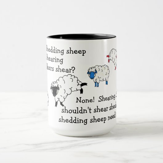 Schaap/Lam Scheren Tong-twister gedicht Mok (Midden)