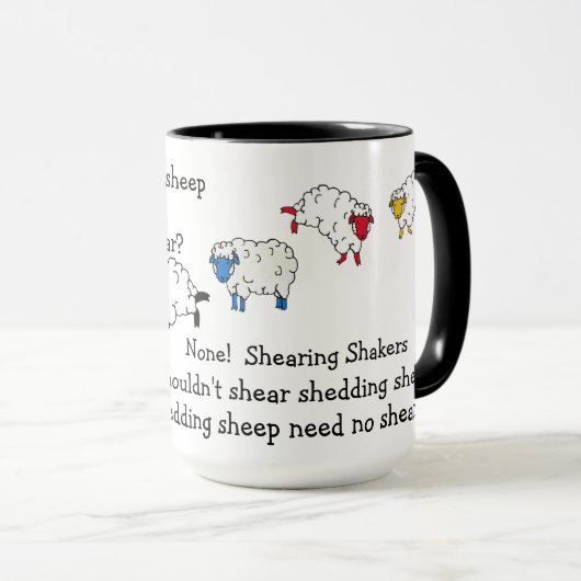 Schaap/Lam Scheren Tong-twister gedicht Mok (Voorkant rechts)