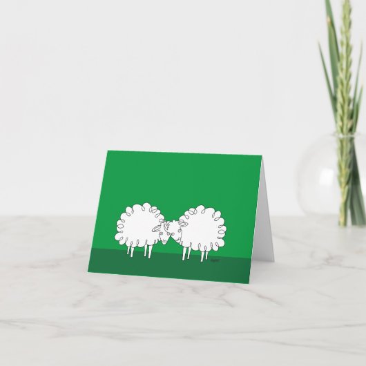 Schaap Liefde Wenskaart Kaart (Voorkant)