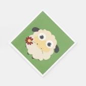 Schaap Met Een Bloem Servet (Hoek)