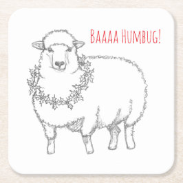 Schaap Met Hulst Kartonnen Onderzetters