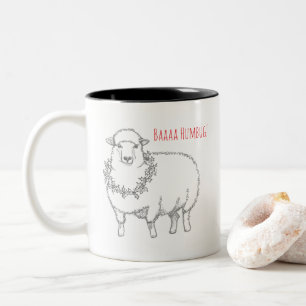Schaap Met Hulst Tweekleurige Koffiemok