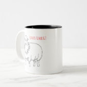Schaap Met Hulst Tweekleurige Koffiemok (Voorkant links)