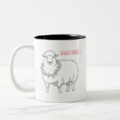 Schaap Met Hulst Tweekleurige Koffiemok (Links)