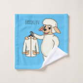 Schaap met jasje cartoon bad handdoek (Wasdoekje)