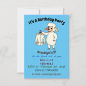 Schaap met jasje cartoon kaart (Voorkant)