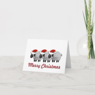 Schaap met kerstmuts geen foto kaart