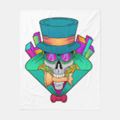 Schaap met schaafkop Rook Fleece Deken (Voorkant)