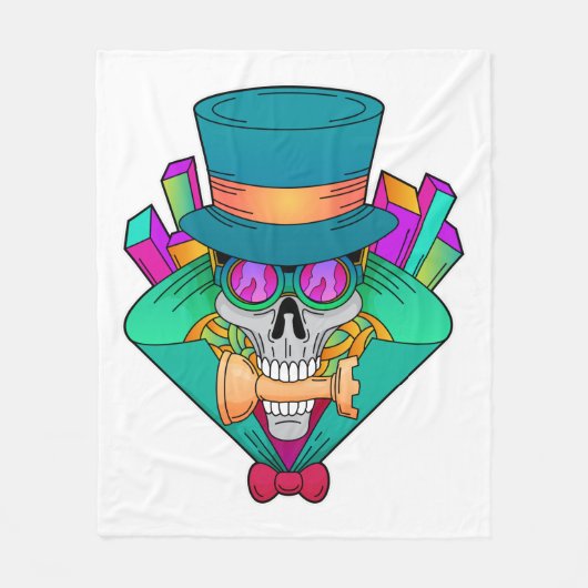 Schaap met schaafkop Rook Fleece Deken (Voorkant)