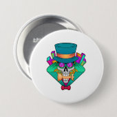 Schaap met schaafkop Rook Ronde Button 7,6 Cm (Voorkant /achterkant)