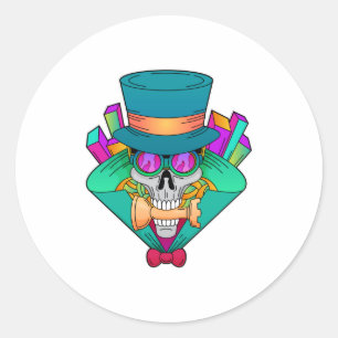 Schaap met schaafkop Rook Ronde Sticker