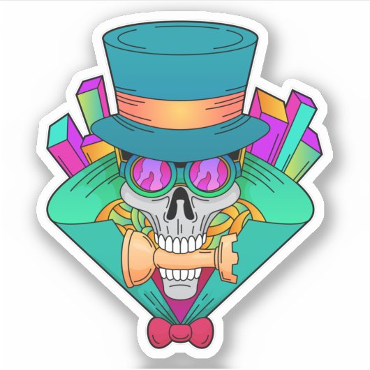 Schaap met schaafkop Rook Sticker (Voorkant)