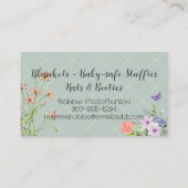 schaap met schattig lamswol breien haakwerk naaien visitekaartje (Achterkant)