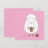 Schaap Mignon dat Bruine Wol Breidt (Voorkant / Achterkant)