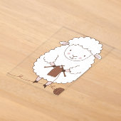 Schaap Mignon dat Bruine Wol Breidt Acryl Uitnodigingen (Laagn)