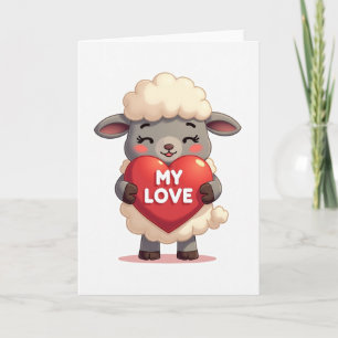 Schaap Mijn Liefde Valentijnskaart Kaart