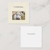 Schaap Mini Dank Je Kaart Notitiekaartje (Voorkant / Achterkant)