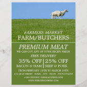 Schaap op Gras, Boer & Slager Reclame Flyer (Voorkant)