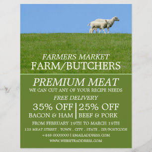 Schaap op Gras, Boer & Slager Reclame Flyer