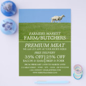 Schaap op Gras, Boer & Slager Reclame Flyer (Enkel)