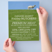 Schaap op Gras, Boer & Slager Reclame Flyer (Hand)