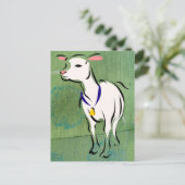 Schaap op Mixed Media Achtergrond Briefkaart (Staand voorkant)