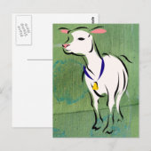 Schaap op Mixed Media Achtergrond Briefkaart (Voorkant / Achterkant)
