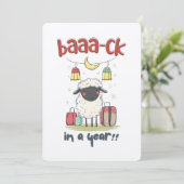 Schaap op Sabbatical | Baaa-ck over een jaar! Kaart (Staand voorkant)