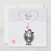 Schaap Papieren Kunst Schattig Bedankkaart (Voorkant)