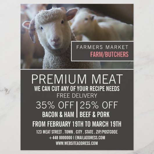 Schaap Portret, Boer & Slager Reclame Flyer (Voorkant)