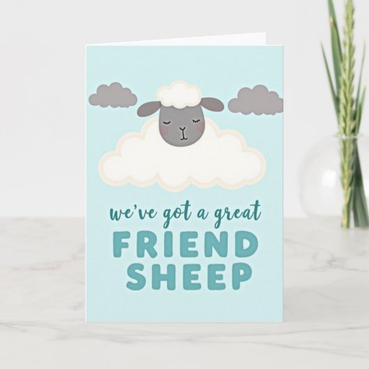 Schaap Puns Kaart voor Vrienden (Voorkant)