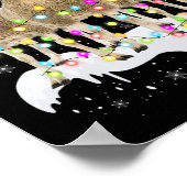 Schaap rendier Kerstmis met Licht Leuk Xmas Poster (Hoek)