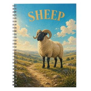Schaap Rollende Hooglanden Watercolor GeoSaga Notitieboek