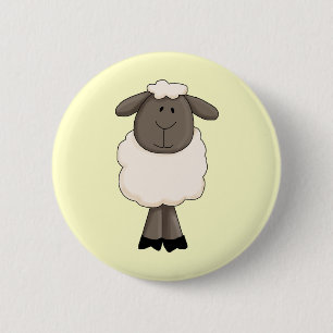 Schaap Ronde Button 5,7 Cm