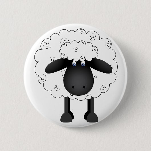 Schaap Ronde Button 5,7 Cm (Voorkant)