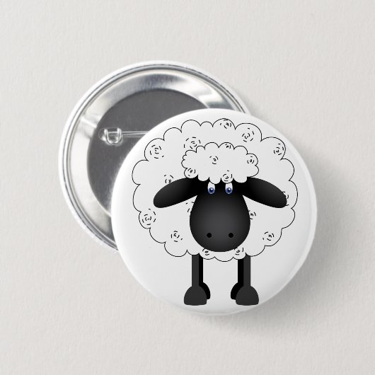 Schaap Ronde Button 5,7 Cm (Voorkant /achterkant)