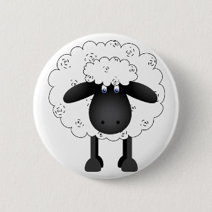 Schaap Ronde Button 5,7 Cm