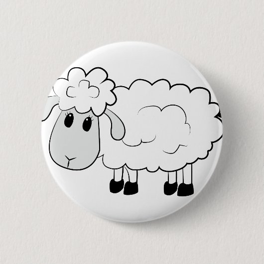 Schaap Ronde Button 5,7 Cm (Voorkant)
