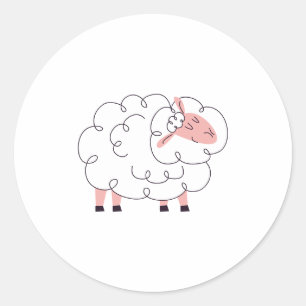 schaap ronde sticker