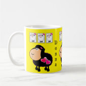 Schaap Roze Harten Gele Mok (Links)