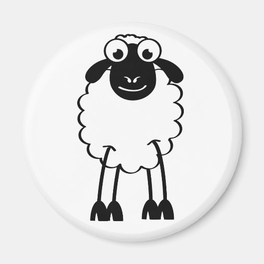Schaap, schapen. slapen magneet (Voorkant)