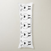 Schaap, schattig en knuffel, in een rij. lichaamskussen (Voorkant Verticaal)