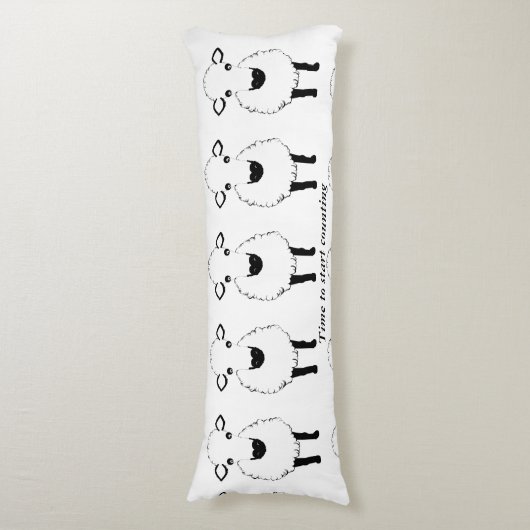 Schaap, schattig en knuffel, in een rij. lichaamskussen (Voorkant Verticaal)