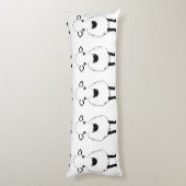 Schaap, schattig en knuffel, in een rij. lichaamskussen (Achterkant (Verticaal))