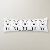 Schaap, schattig en knuffel, in een rij. lichaamskussen (Voorkant)