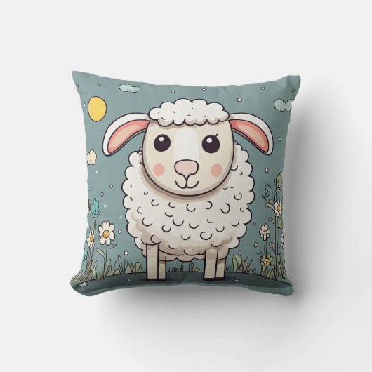Schaap schattig kussen (Voorkant)